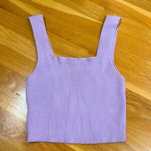 NWOT Lavender Crop Top - Sweater Material